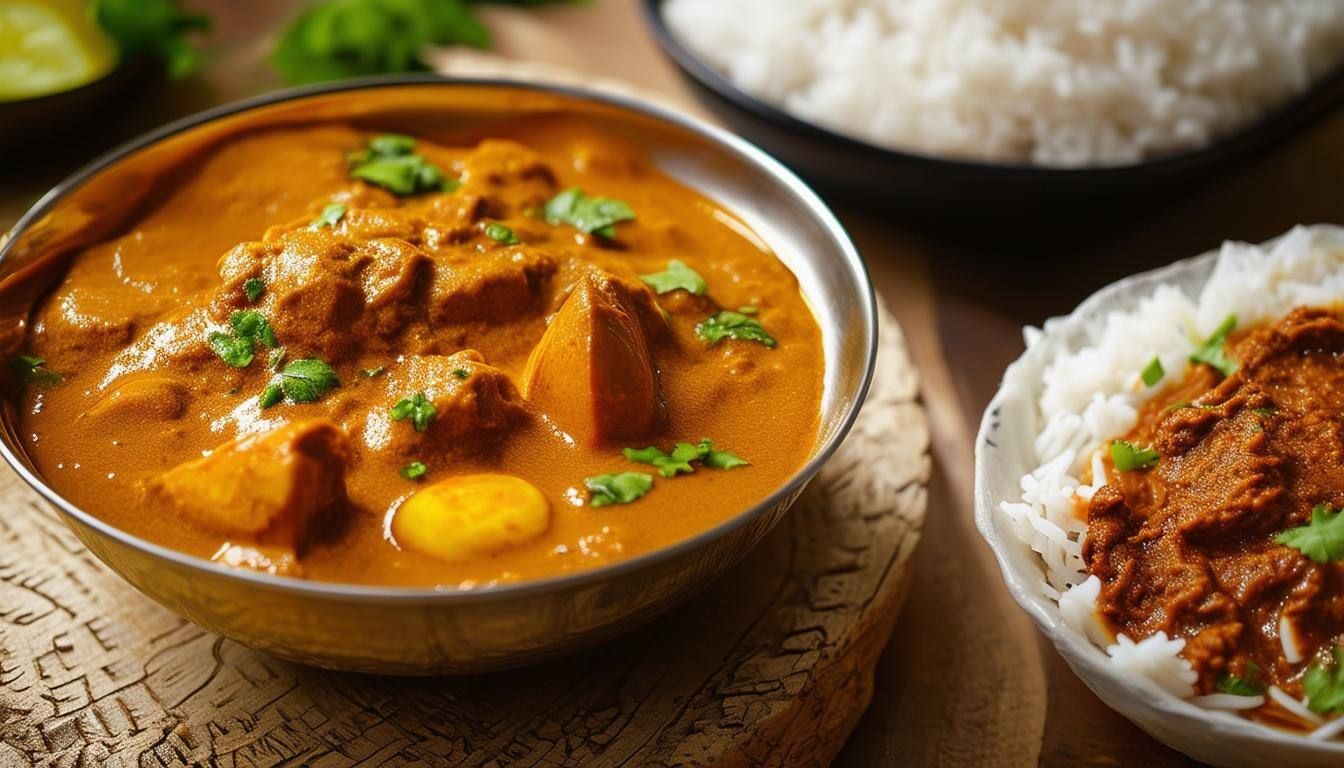 A curry with rice