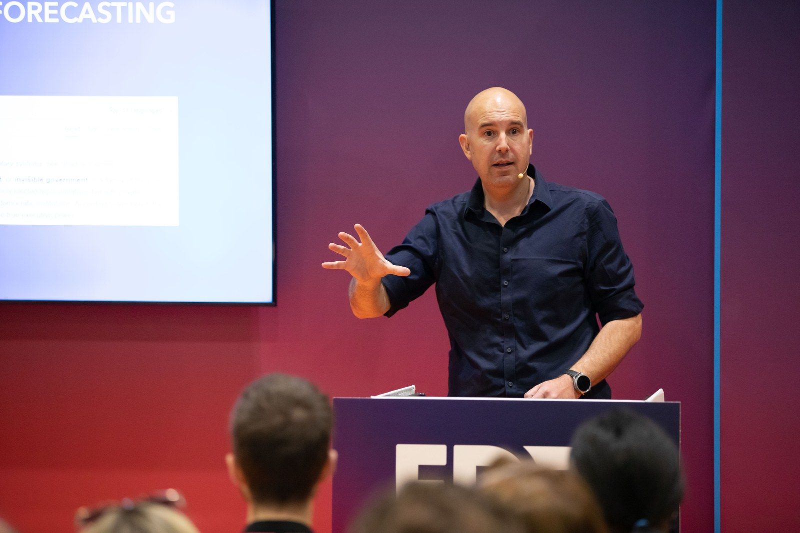 Adam Rakich speaking on the FD Live stage at Accountex London 2025